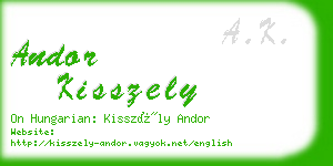 andor kisszely business card